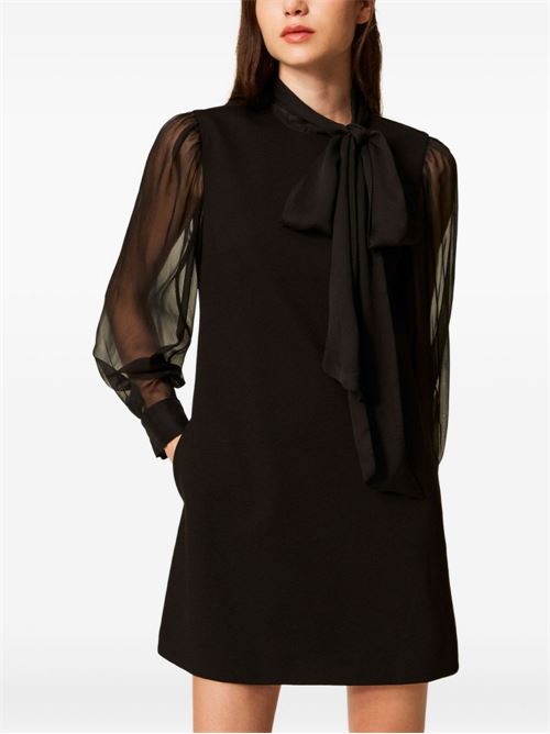 Abito donna corto nero TWINSET ACTITUDE | 252AT221100006